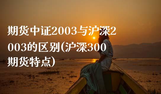 期货中证2003与沪深2003的区别(沪深300期货特点)