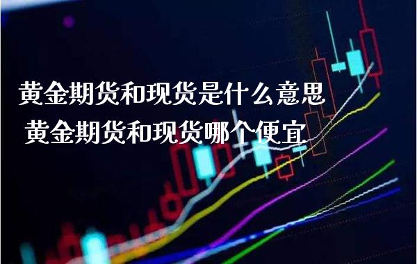 黄金期货和现货是什么意思 黄金期货和现货哪个便宜_https://www.boyangwujin.com_黄金期货_第1张