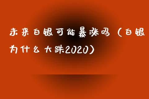 未来白银可能暴涨吗（白银为什么大跌2020）