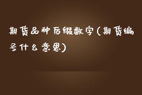 期货品种后缀数字(期货编号什么意思)_https://www.boyangwujin.com_黄金期货_第1张