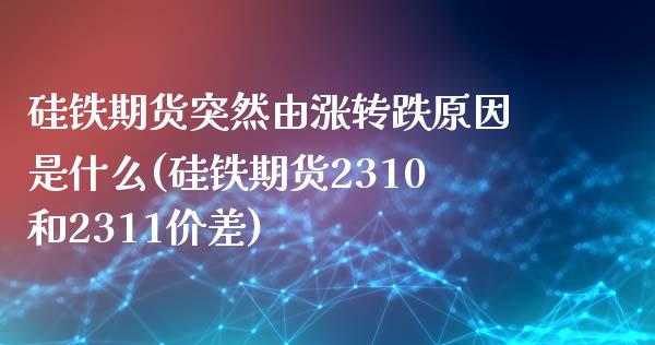 硅铁期货突然由涨转跌原因是什么(硅铁期货2310和2311价差)