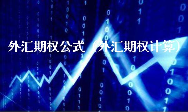 外汇期权公式（外汇期权计算）_https://www.boyangwujin.com_黄金期货_第1张