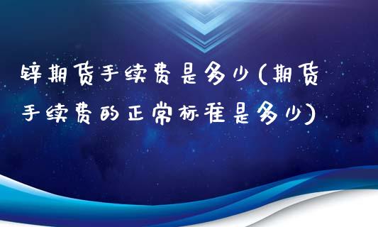 锌期货手续费是多少(期货手续费的正常标准是多少)