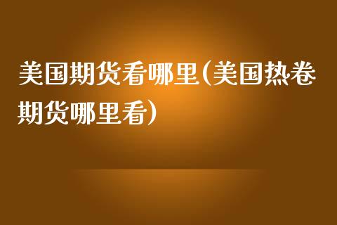 美国期货看哪里(美国热卷期货哪里看)_https://www.boyangwujin.com_期货直播间_第1张