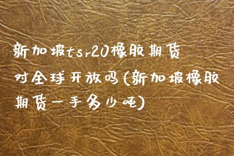 新加坡tsr20橡胶期货对全球开放吗(新加坡橡胶期货一手多少吨)