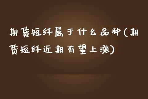 期货短纤属于什么品种(期货短纤近期有望上涨)_https://www.boyangwujin.com_恒指直播间_第1张