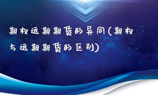 期权远期期货的异同(期权与远期期货的区别)_https://www.boyangwujin.com_期货直播间_第1张