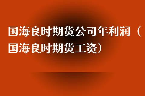 国海良时期货公司年利润（国海良时期货工资）