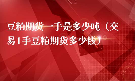 豆粕期货一手是多少吨（交易1手豆粕期货多少钱）_https://www.boyangwujin.com_纳指期货_第1张