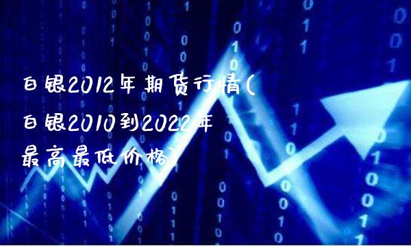 白银2012年期货行情(白银2010到2022年最高最低价格)