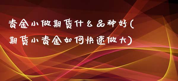 资金小做期货什么品种好(期货小资金如何快速做大)_https://www.boyangwujin.com_原油直播间_第1张