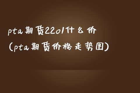 pta期货22o1什么价(pta期货价格走势图)