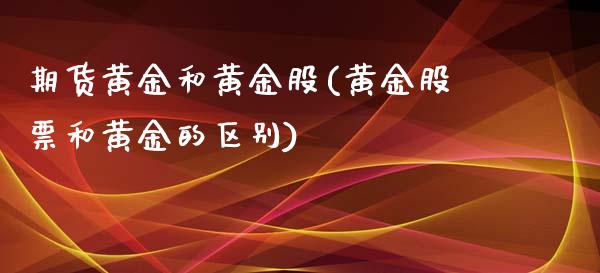 期货黄金和黄金股(黄金股票和黄金的区别)