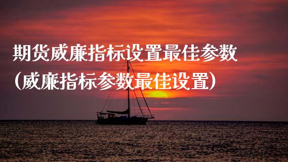 期货威廉指标设置最佳参数(威廉指标参数最佳设置)