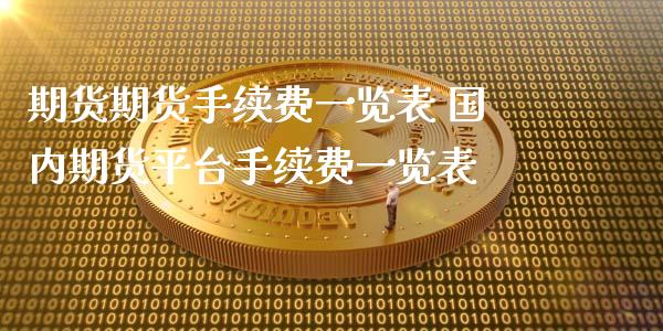 期货期货手续费一览表 国内期货平台手续费一览表