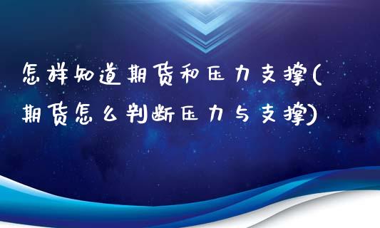 怎样知道期货和压力支撑(期货怎么判断压力与支撑)_https://www.boyangwujin.com_黄金期货_第1张