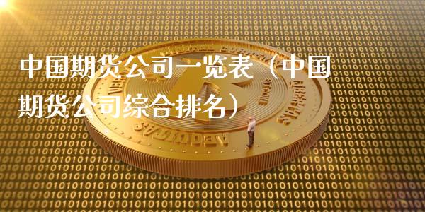 中国期货公司一览表（中国期货公司综合排名）_https://www.boyangwujin.com_期货直播间_第1张