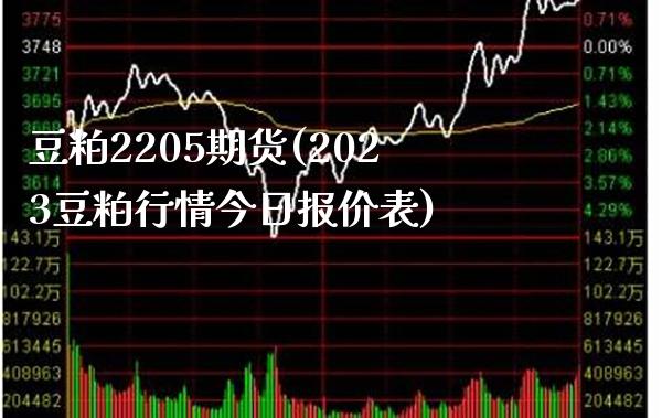 豆粕2205期货(2023豆粕行情今日报价表)