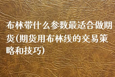 布林带什么参数最适合做期货(期货用布林线的交易策略和技巧)