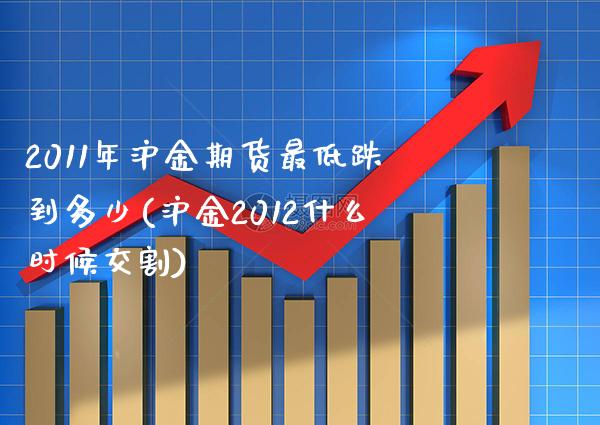 2011年沪金期货最低跌到多少(沪金2012什么时候交割)