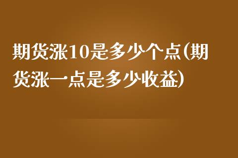 期货涨10是多少个点(期货涨一点是多少收益)