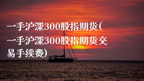 一手沪深300股指期货(一手沪深300股指期货交易手续费)