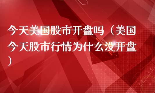 今天美国股市开盘吗（美国今天股市行情为什么没开盘）