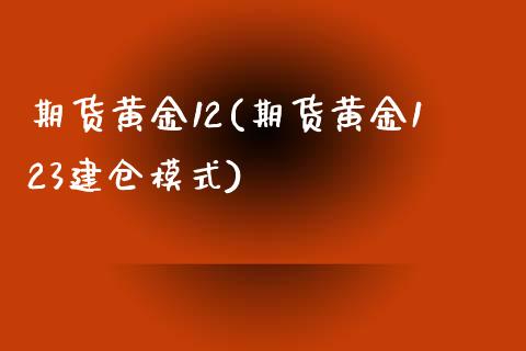 期货黄金12(期货黄金123建仓模式)_https://www.boyangwujin.com_道指期货_第1张