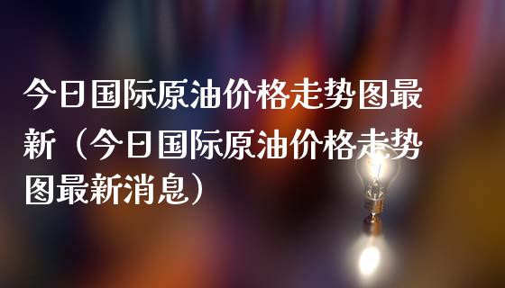 今日国际原油价格走势图最新（今日国际原油价格走势图最新消息）