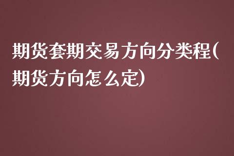 期货套期交易方向分类程(期货方向怎么定)