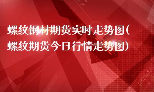 螺纹钢材期货实时走势图(螺纹期货今日行情走势图)_https://www.boyangwujin.com_期货直播间_第1张