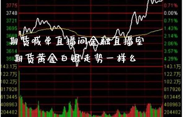 期货喊单直播间金融直播室 期货黄金白银走势一样么