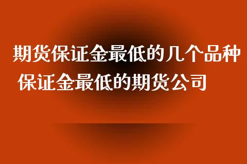 期货保证金最低的几个品种 保证金最低的期货公司_https://www.boyangwujin.com_期货直播间_第1张