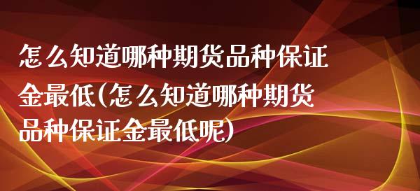 怎么知道哪种期货品种保证金最低(怎么知道哪种期货品种保证金最低呢)