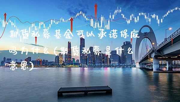 期货私募基金可以承诺保底吗为什么(期货私募是什么意思)