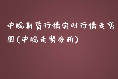 沪锡期货行情实时行情走势图(沪锡走势分析)_https://www.boyangwujin.com_黄金期货_第1张