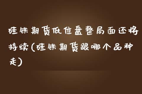 硅铁期货低位盘整局面还将持续(硅铁期货跟哪个品种走)