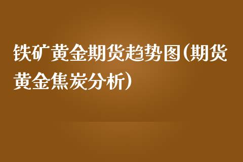 铁矿黄金期货趋势图(期货黄金焦炭分析)_https://www.boyangwujin.com_原油期货_第1张