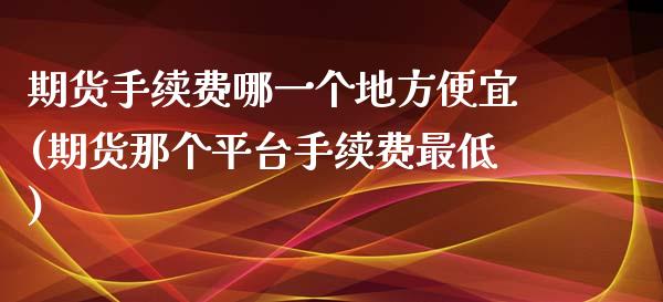 期货手续费哪一个地方便宜(期货那个平台手续费最低)