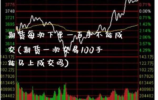 期货每次下单一百手不能成交(期货一次交易100手能马上成交吗)