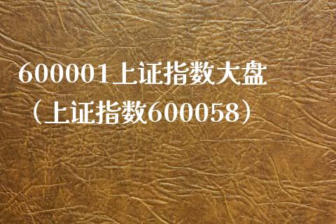 600001上证指数大盘（上证指数600058）