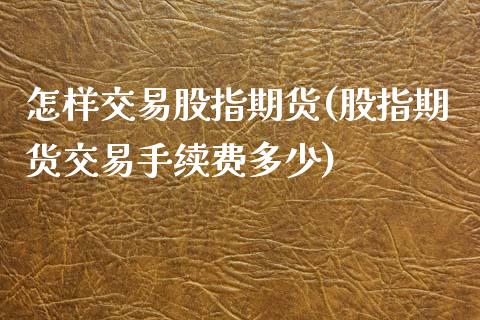 怎样交易股指期货(股指期货交易手续费多少)_https://www.boyangwujin.com_期货直播间_第1张