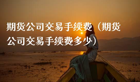 期货公司交易手续费（期货公司交易手续费多少）_https://www.boyangwujin.com_纳指期货_第1张