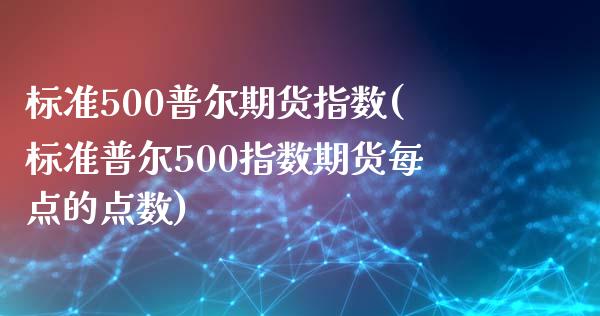 标准500普尔期货指数(标准普尔500指数期货每点的点数)