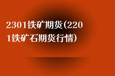 2301铁矿期货(2201铁矿石期货行情)