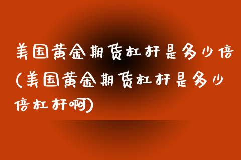 美国黄金期货杠杆是多少倍(美国黄金期货杠杆是多少倍杠杆啊)