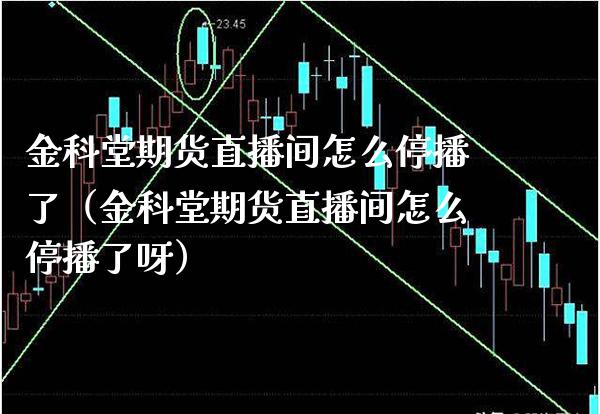 金科堂期货直播间怎么停播了（金科堂期货直播间怎么停播了呀）_https://www.boyangwujin.com_期货直播间_第1张