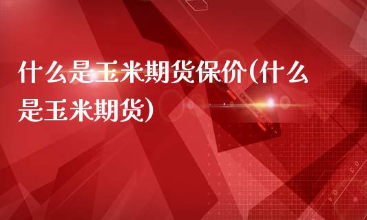 什么是玉米期货保价(什么是玉米期货)_https://www.boyangwujin.com_恒指直播间_第1张