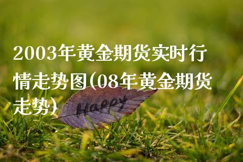 2003年黄金期货实时行情走势图(08年黄金期货走势)