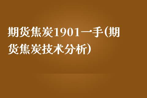 期货焦炭1901一手(期货焦炭技术分析)